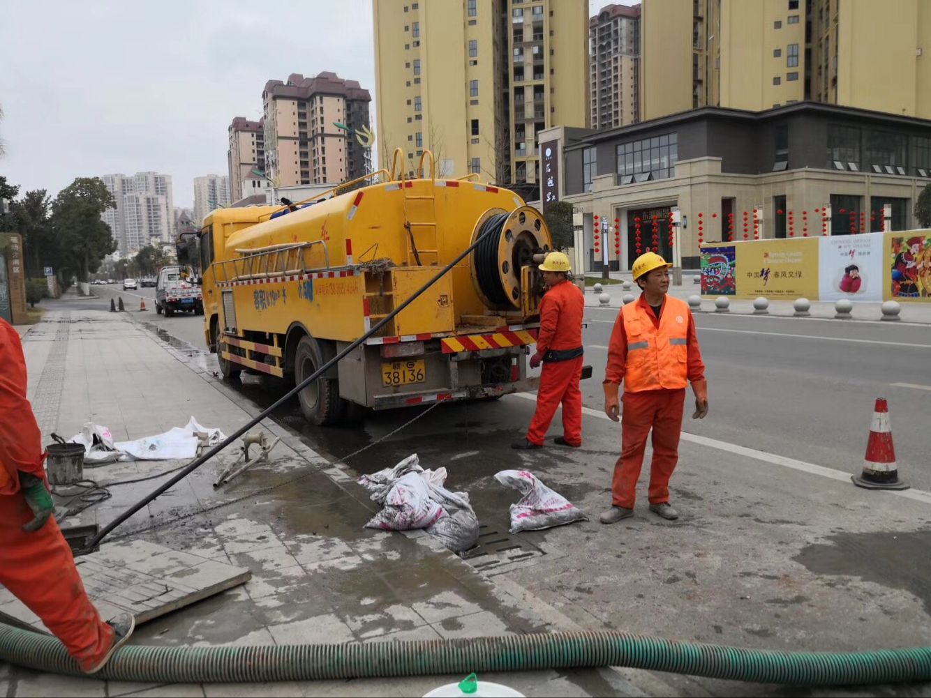 五龙口镇排污管道清淤-管道清洗